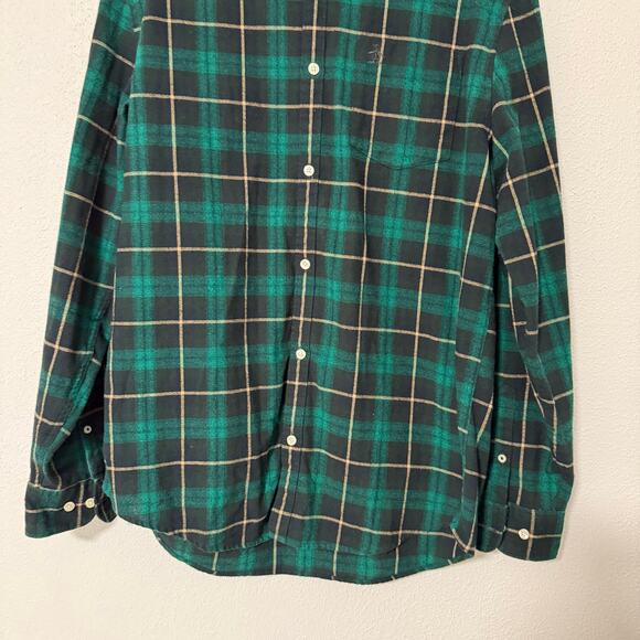 Penguin Munsingwear Men's Green Plaid Button Down Long Sleeve Shirt Large - Picture 3 of 14